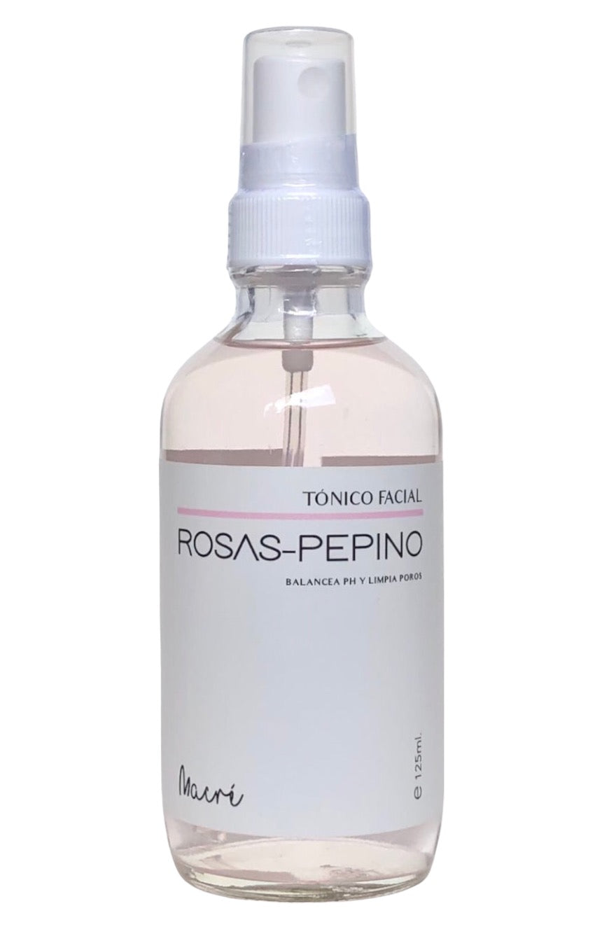 Tónico Facial ROSAS / PEPINO (limpia poros y desinflama) - CaprichoRosa